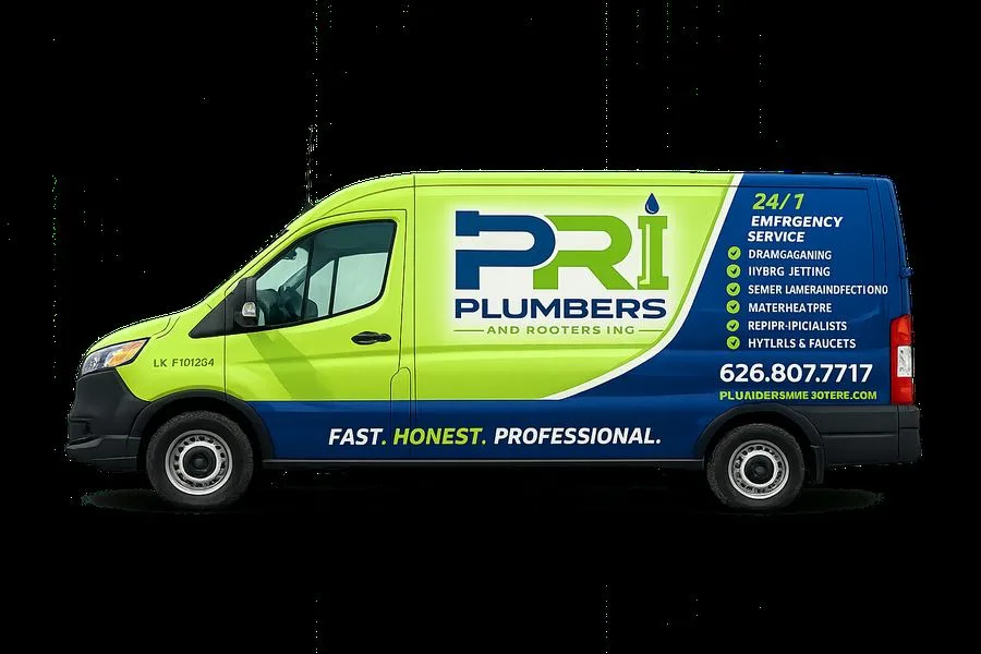 PRI Plumbers and Rooters branded van — Fast Honest Professional